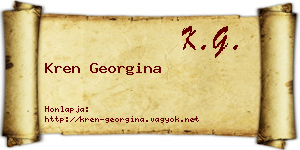 Kren Georgina névjegykártya